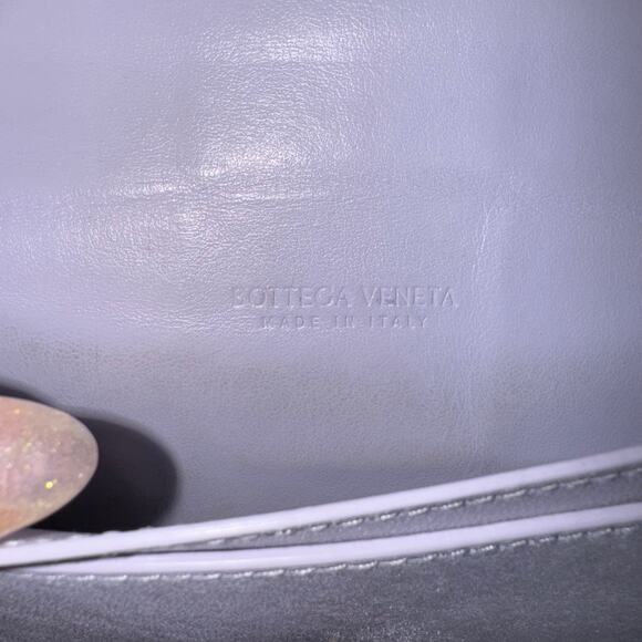 Bottega Veneta Maxi Intrecciato Card Holder Small Wallet Purple Lambskin - Picture 3 of 10